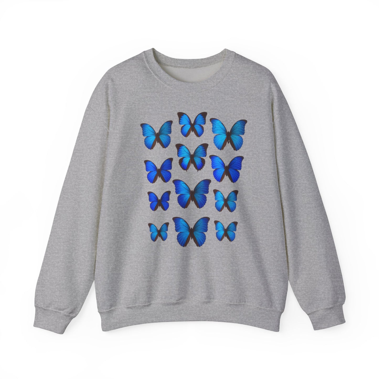 blaue Schmetterlinge Sweatshirt