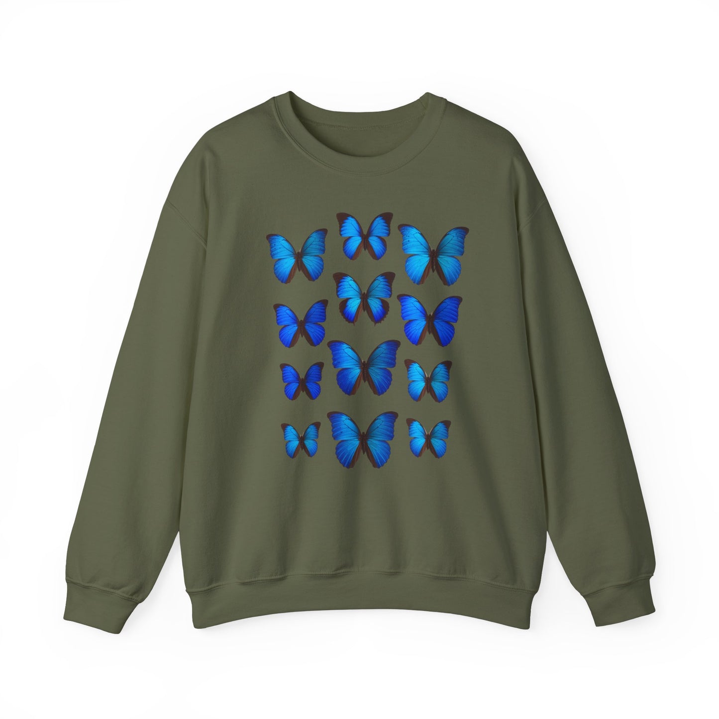 blaue Schmetterlinge Sweatshirt