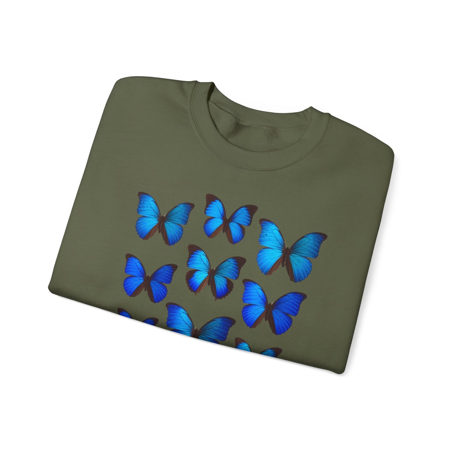 blaue Schmetterlinge Sweatshirt