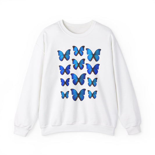 blaue Schmetterlinge Sweatshirt