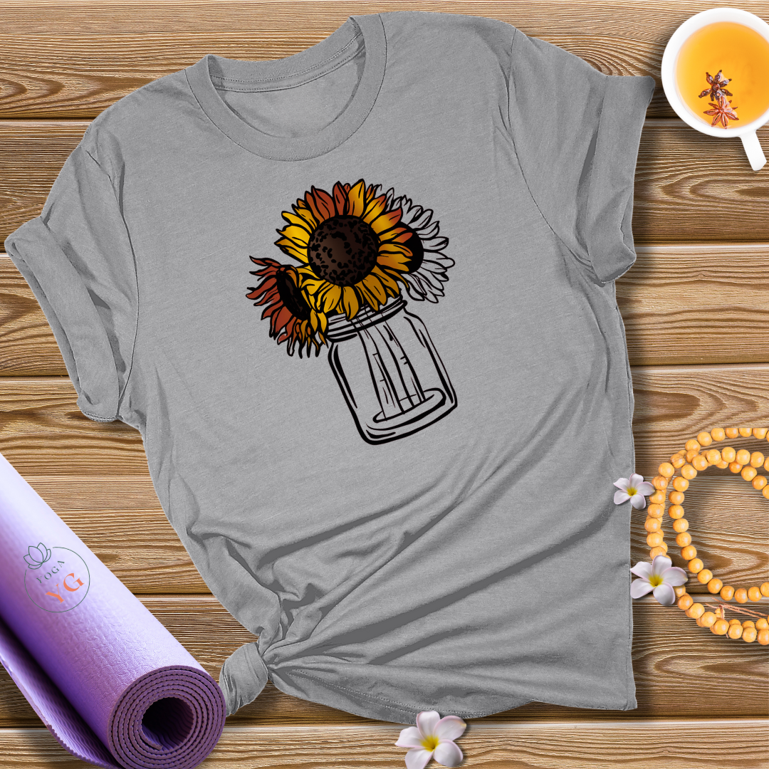 Vase mit Sonnenblumen T-Shirt