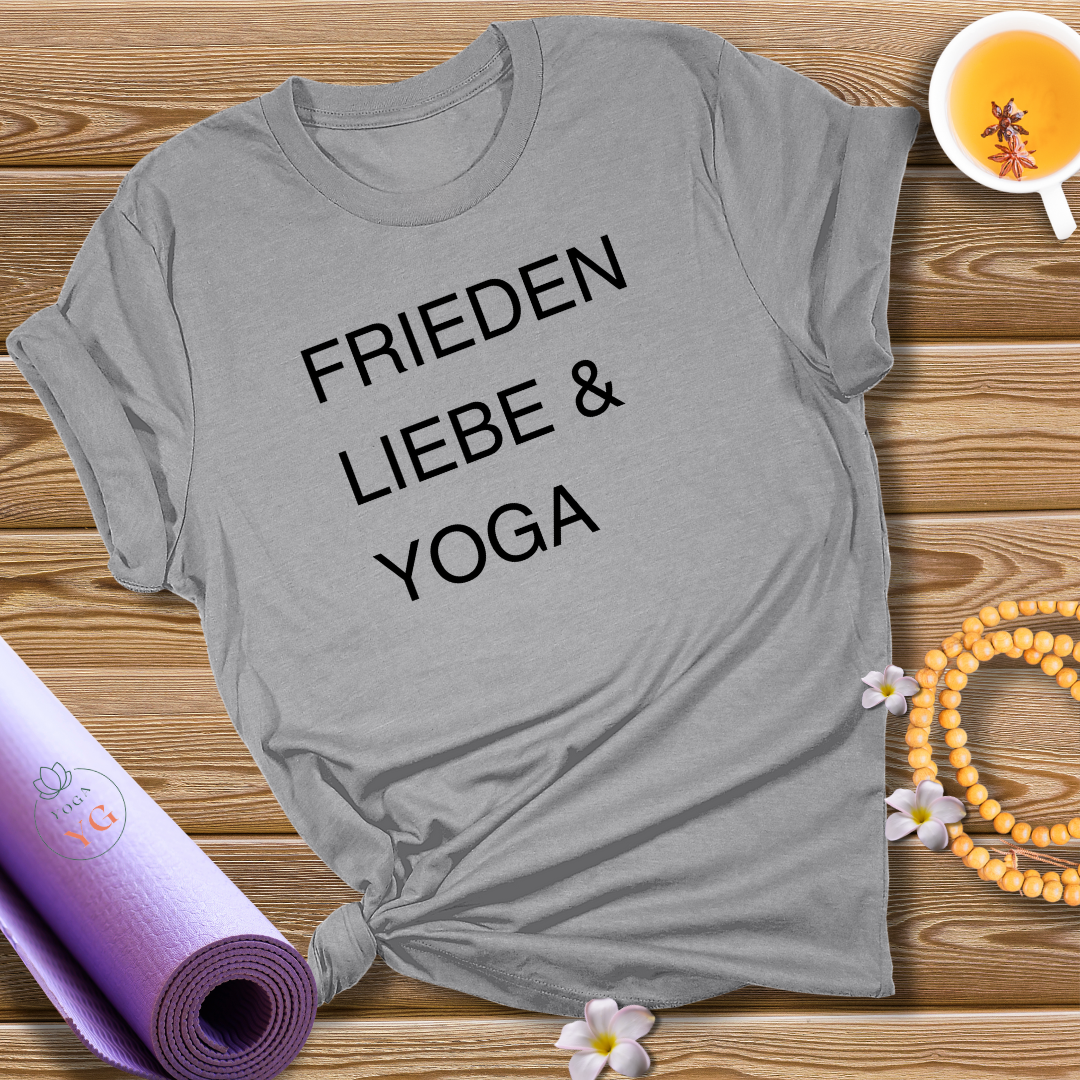 FRIEDEN LIEBE & YOGA T-Shirt