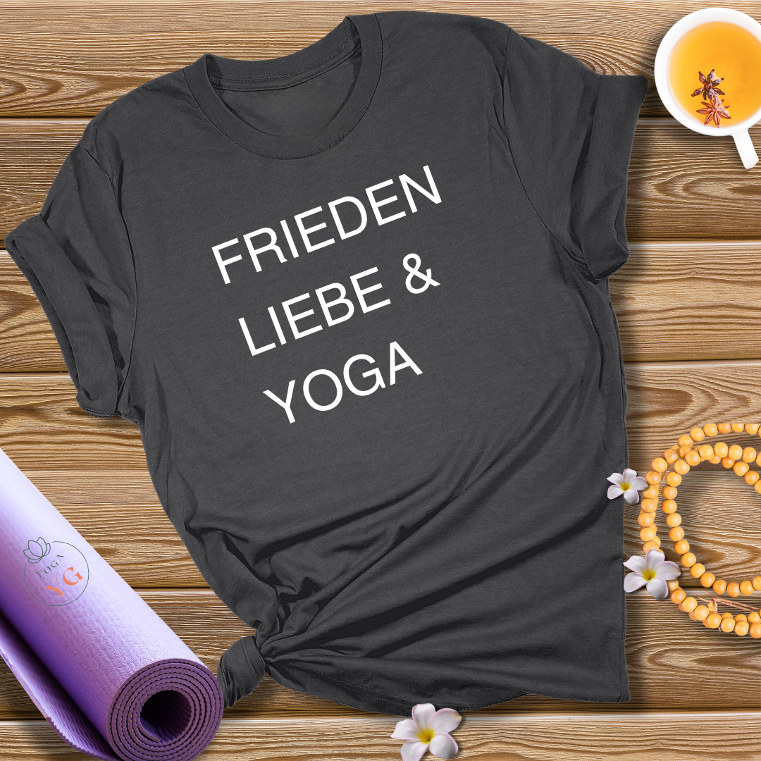 FRIEDEN LIEBE & YOGA T-Shirt