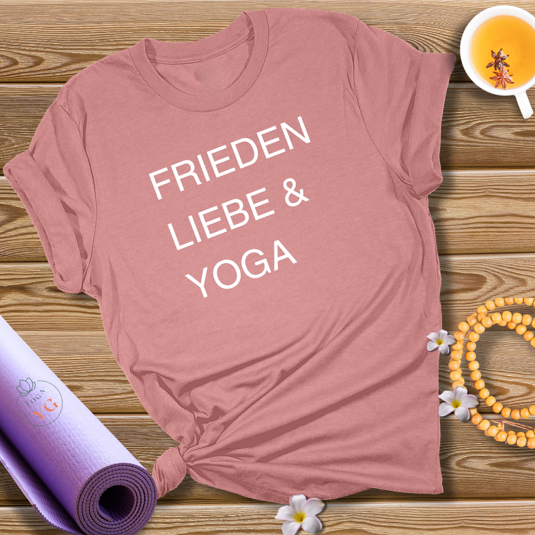 FRIEDEN LIEBE & YOGA T-Shirt