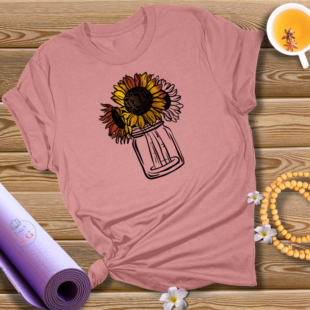 Vase mit Sonnenblumen T-Shirt