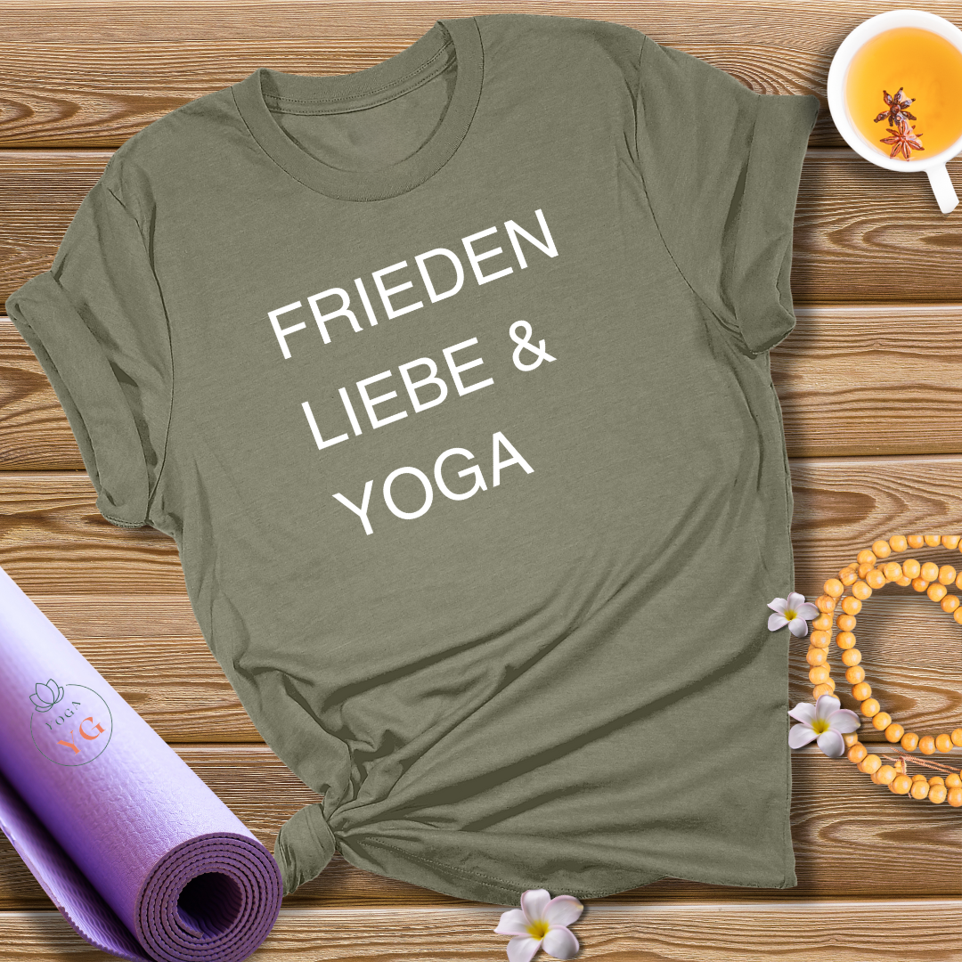 FRIEDEN LIEBE & YOGA T-Shirt