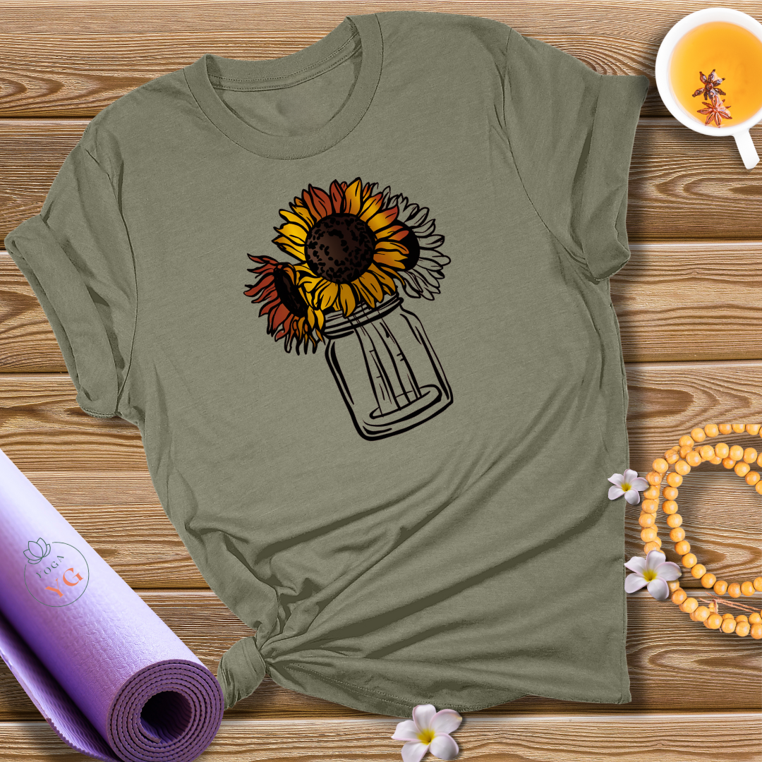 Vase mit Sonnenblumen T-Shirt