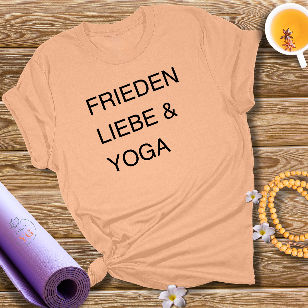 FRIEDEN LIEBE & YOGA T-Shirt