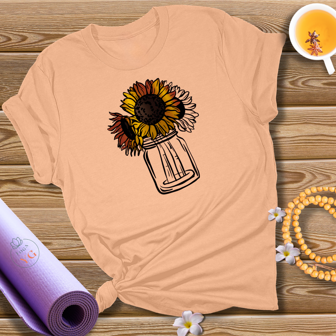 Vase mit Sonnenblumen T-Shirt