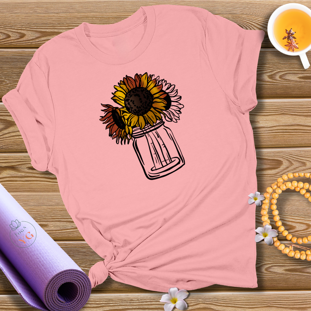 Vase mit Sonnenblumen T-Shirt