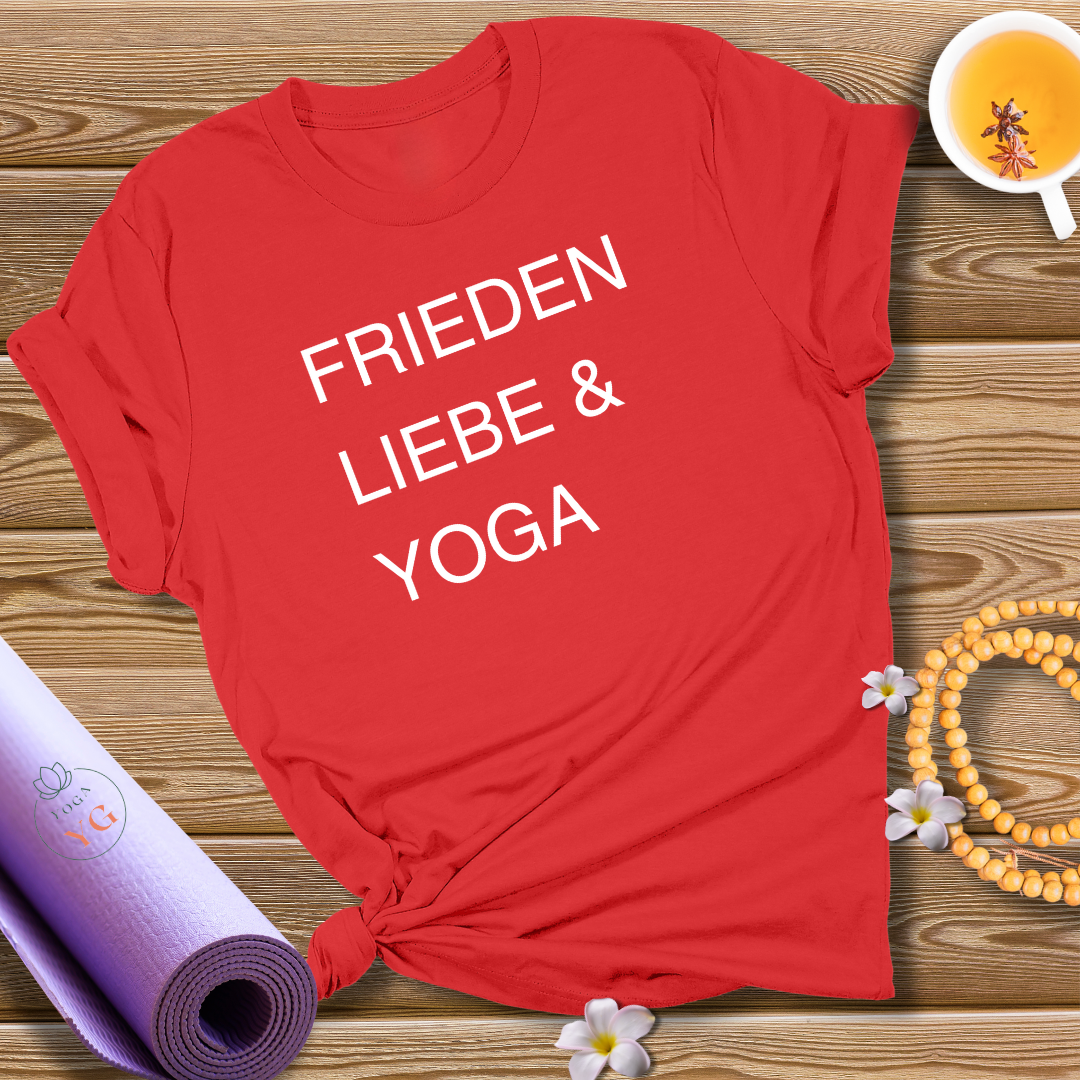 FRIEDEN LIEBE & YOGA T-Shirt