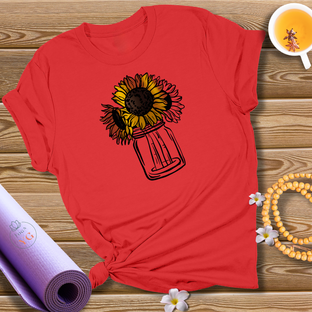 Vase mit Sonnenblumen T-Shirt