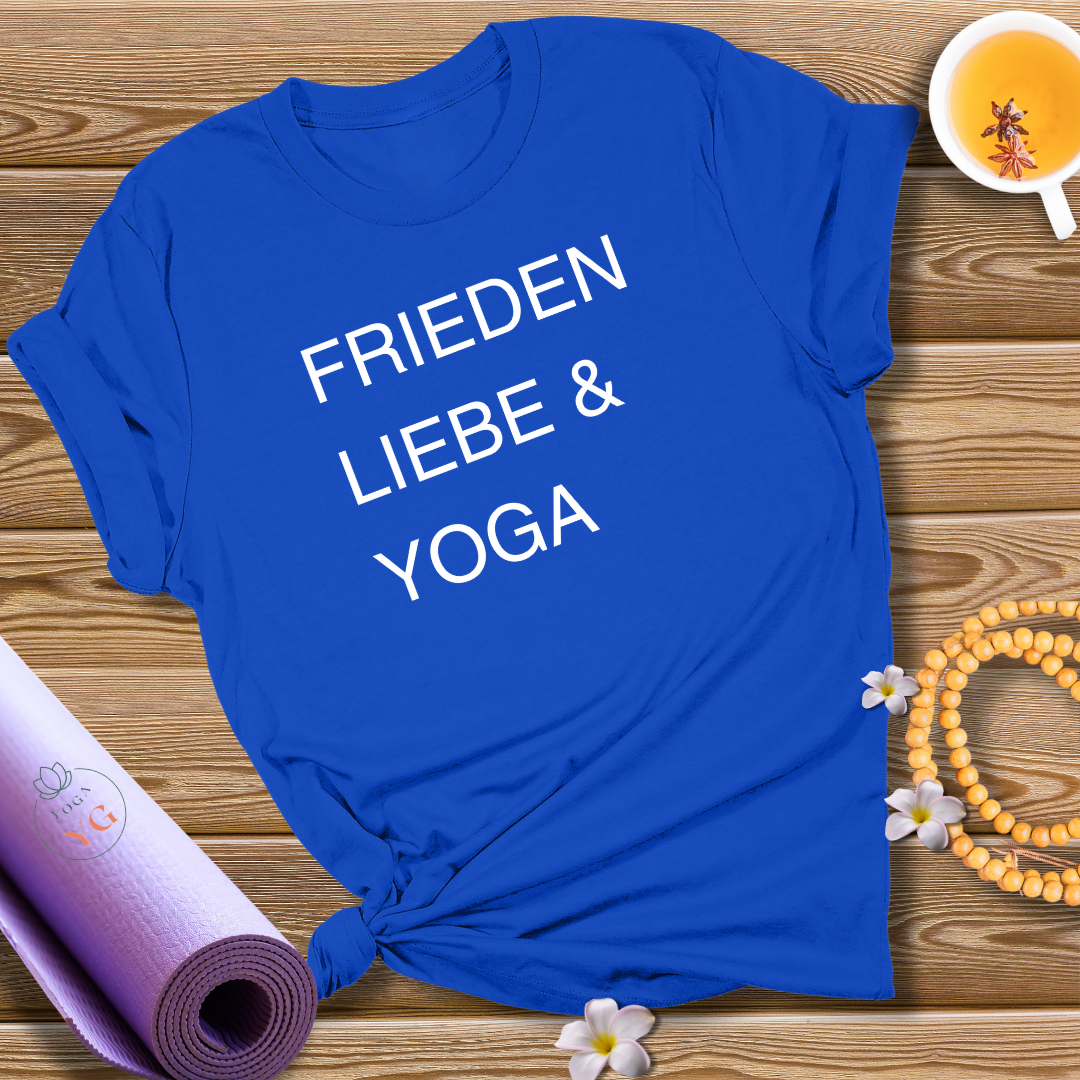 FRIEDEN LIEBE & YOGA T-Shirt