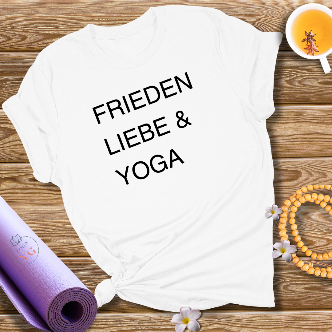 FRIEDEN LIEBE & YOGA T-Shirt