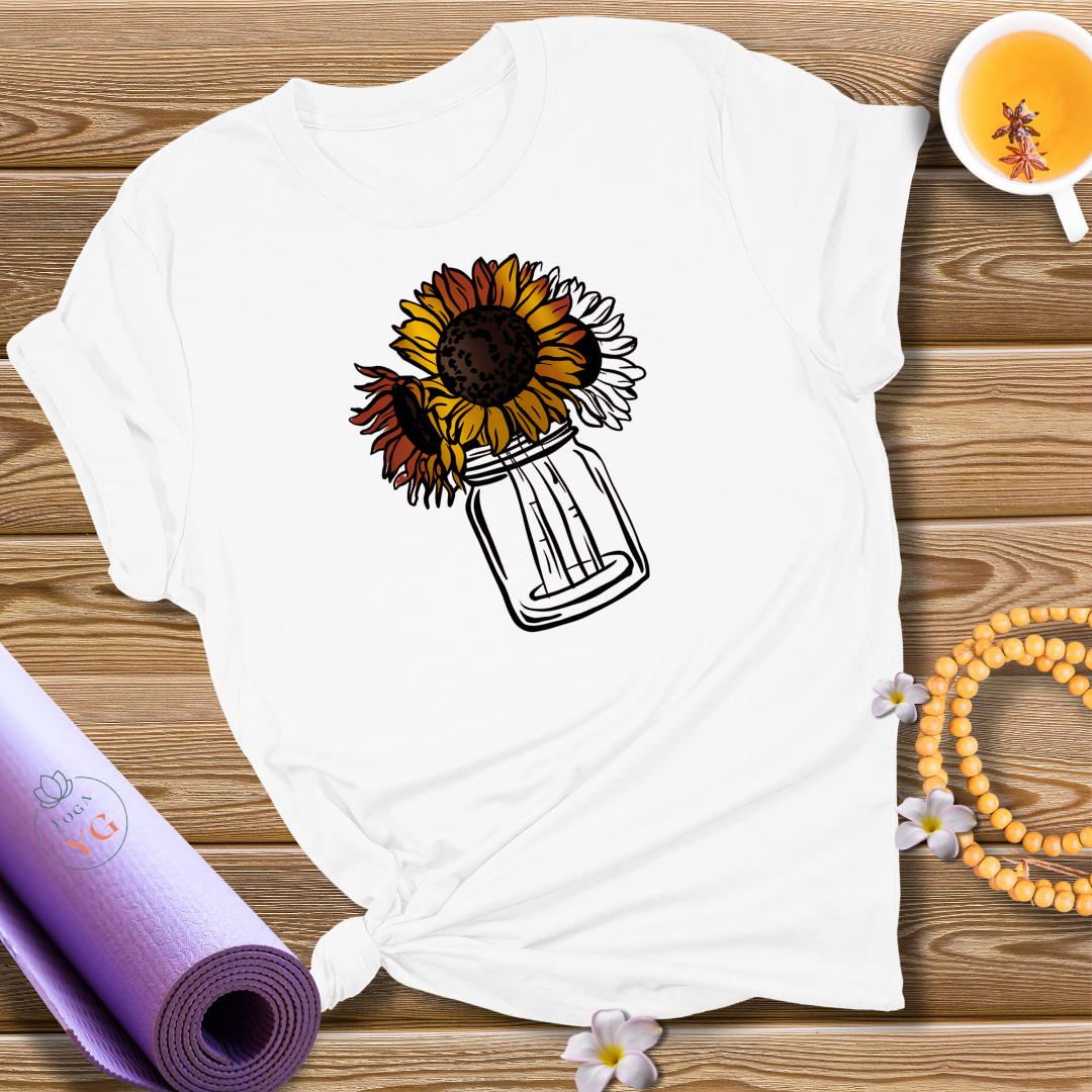 Vase mit Sonnenblumen T-Shirt